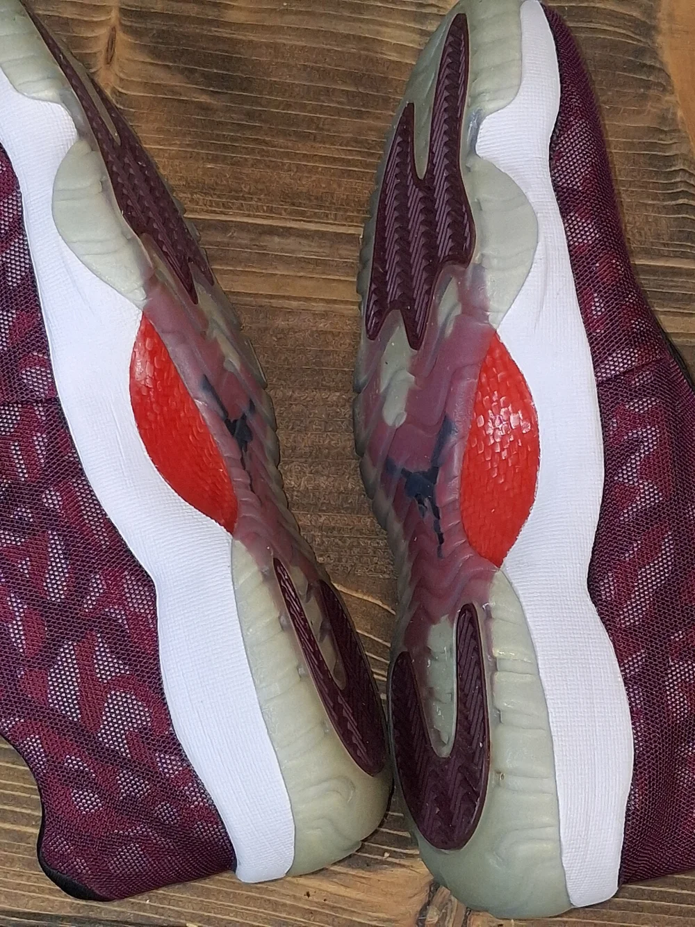 Jordan Low-Top Athletic Sneakers in Burgundy Camo
